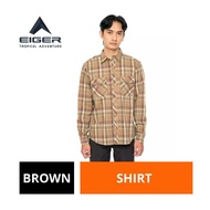 Kemeja Flanel Eiger Original Coklat Xhunza Shirt