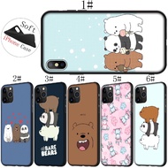 iPhone 11 Pro Max Samsung Galaxy A6 Plus A7 A8 A9 2018 Silicone Phone Case We Bare Bears funny Black Cover