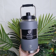 Mahobin กระบอกน้ำเก็บอุณหภูมิความร้อน-เย็น มีหลอดพร้อมหูหิ้วในตัว สแตนเลส SUS 316 ขนาดใหญ่ ความจุ 3