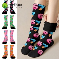 MEIHUAA 67 Meme Ice Cream Socks, Cotton Breathable 67 Meme Crew Long Socks, Funny Cartoon Warm Light