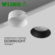 [wssno] Anti Glare Recessed LED Downlight Light 7W 9W 12W Frameless Ceiling Spot Lights Background Lamps Bedroom Indoor Lighting