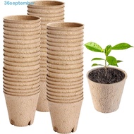 SEPTEMBER 50pcs Biodegradable Plant Paper Pot, 8CM Disposable Plant Starter Pot, Seedlings Plant Pot Eco-Friendly Round Pulp Peat Pot Vegetables