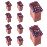 10PCS PEC 30A 32V Micro Cartridge Fuses 30Amp 32Vdc Low-Profile MCASE Fuses Fuse Tube Waterproof Fus