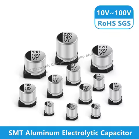 10v 16v 25v 35v 50v 63v 100v 1uf 4.7uf 10uf 22uf 47uf 100uf 220uf 330uf 470uf 680uf 1000uf SMD alumi