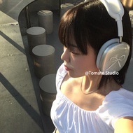 New Korean INS Style Y2K Cute Bow TPU Transparent Soft Case for AirPods Max Headphones Bluetooth Hea