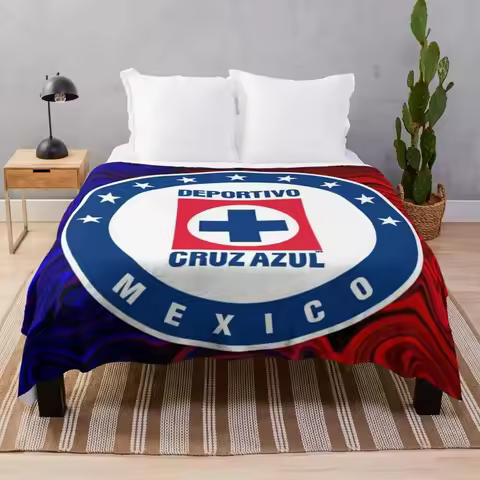 cruz azul Throw Blanket Luxury Designer Sofa Throw Flannels Hairy Blankets
