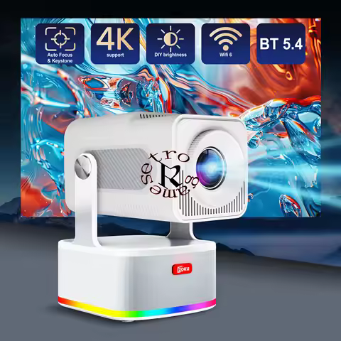 HCS350PLUS Android14 Projector H713 8GB ROM 4k Supports WiFi6 Portable LED Gaming 3D Retro Classic G