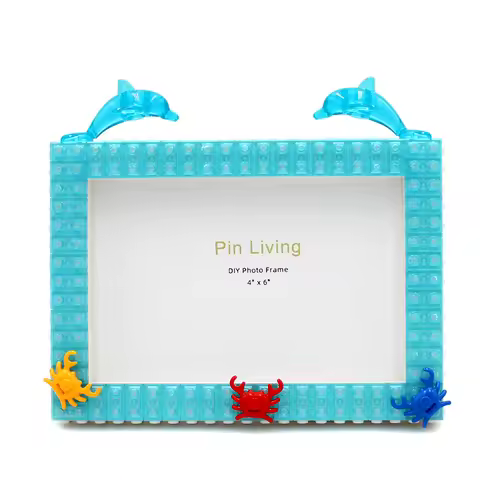 Diy Building Block Photo Frame,Dolphin Setting Table For Home Decoration