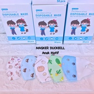 MASKER DUCKBILL ANAK MOTIF / MASKER TERMURAH