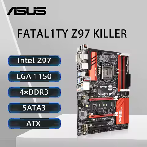 ASRock Z97 Killer Motherboard LGA1150 Support i7-4790K i7-4770K i5-4690K i5-4670K CPU DDR3 3200MHz 2