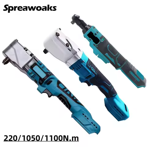 220/1050/1100N.M Cordless Ratchet Wrench 3/8'' 1/2'' Electric Driver Removal Screw Nut Power Tools F