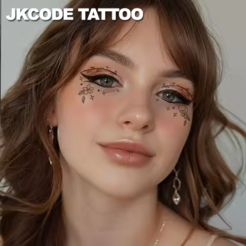 Ramadan-Party-Eye Shadow Tattoo Stickers-Eye Shadow Set Y2K&Ins Style Stickers-Colorful Leaves Mini 