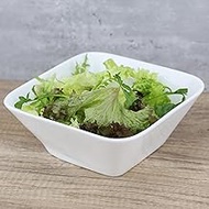 EIKS Ceramic Bowl with Square Shaped for Serving Cooking Baking Salad Pasta Noodles Cereal Stew, Cap