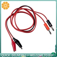 (R) Alligator Clip to Banana Plug Probe Cable Test Lead 90cm 3Ft