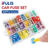 300Pcs Car Fuse Automotive Fuse Amplifier With Box Clip Combination Car Blade Fuse Set Car Blade Fus