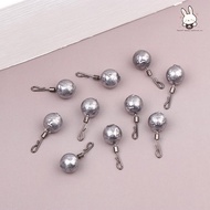 [Teh] 10pcs/box Fishing Sinkers 2.5g-3.5g-5g-7g-10g-14g-20g Round Solid Lead Sinkers Auxiliary Fishi