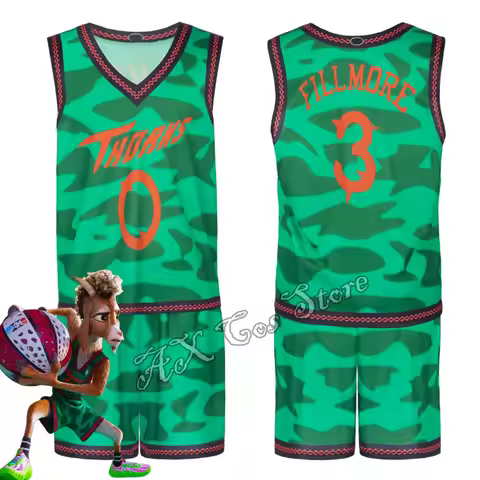 2026 Movie Cartoon Goat Will Cosplay Costume Fillmore Goat Cosplay Basketball Jersey Uniform Hallowe