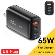 Essager 65W เครื่องชาร์จโทรศัพท์ Type C USB QC3.0 PD3.0ที่ชาร์จเร็วสำหรับ Samsung PPS 45W