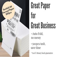 A6 Thermal Paper/A6 Thermal Sticker (500pcs) [Fold] [Premium Quality]