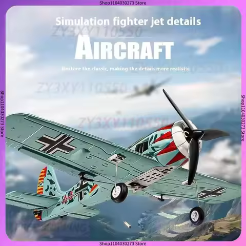 Qf013 Four Channel Fw190 Fighter Brushless Motor 2.4g Fixed Wing Aircraft Model Remote Control Foam 