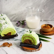 Gluten free klepon roll cake
