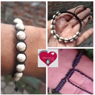 MATA MACRAME BRACELET 11 WHITE TURQUOISE STONE EYES
