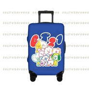 BT21 Washable Travel Luggage Cover Funny Cartoon Suitcase Protector Fits 18-32 Inch Luggage