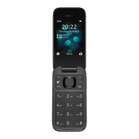 Nokia 2660 Flip 4G Backup Phone 2SIM 2.8-inch 1450mAh Flashlight Bluetooth 4.2 3.5mm FM Radio Micro-