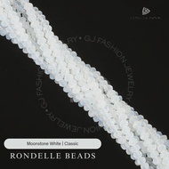 crystal siopao rondelle beads clear moonstone white bracelet making crystal beads glass beads