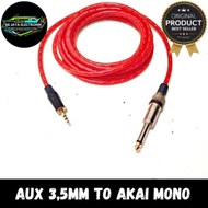 3.5 stereo to akai 6.5mm mono aux cable 50cm-10meter