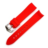 18mm 19mm 20mm 21mm 22mm 24mm Silicone Watch Band Universal Elbow Arc Strap Wristband for Casio Seik