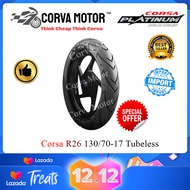 CORVA MOTOR TAYAR CORSA PLATINUM TUBELESS R26 70/80-17 80/80-17 90/80-17 100/70-17 100/80-17 110/70-