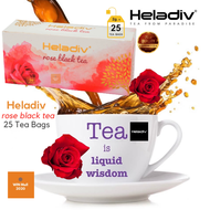 เฮลาดีฟ ชาดำ กลิ่นกุหลาบ 25 ซอง (ศรีลังกา) Heladiv Rose Black Tea 2gx25 Tea Bags (Pure Ceylon Black 