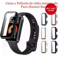 Case for SmartWatch Huawei Band 10 9 8 PC Tempered Glass Box  Kes Kaca Kotak Tempered untuk Jam Pint