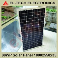 80WP 18V 35x550x1000mm Solar Cell Panel Tenaga Matahari Surya Mono CL