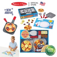 (ของแท้ USA) ของเล่นแพนเค้ก ขนม Wooden Flip Serve Pancake & BBQ Melissa & Doug ทำครัว ปิ้งย่าง หลากร