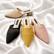 Open-Toe Shoes Large SIZe Round Heel Style 1 Inch High 36-45 Bigsize Silk Fabric Type Stretches To F