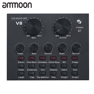 [ammoon]BT Live Sound Card Intelligent Audio Mixer Sound Card for Computers and Mobilephone Live Sound