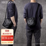 ☼♀❁carhatt sling bag Hezer JonesHEZZJONSCowhide Leather Single-Shoulder Bag Business Messenger Bag I