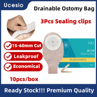 10Pcs Colostomy Bag 15-60mm Drainable Ostomy bags One-single System Pouch Ostomy Stoma with Beige Cover