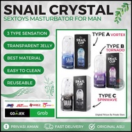 Dijamin Puas Snail Crystal Masturbator Cup - 3 Variant Type Texture Mainan Pria Sextoys Premium For 