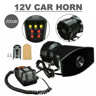 12V 7 Nada Bunyi Kereta Polis Siren Horn Megafon Dengan Mic PA Speaker Sistem Pembesar Suara Siren A