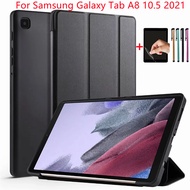 Casing For Samsung Galaxy Tab A8 10.5" SM-X200 SM-X205 SM-X207 Tablet Case for Samsung Galaxy Tab A8 10.5" (2021) PU Leather Soft Back Shell Stand Flip Cover