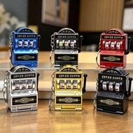 Bandai | Mini Portable Fruit Slot Machine Keychain Pendant Vintage Las Vegas 777 Shakeable Mini Luck