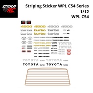 WPL C54 Striping Sticker 1:12 Scale RC Accessories