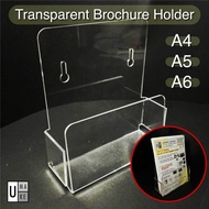 UMAKE Acrylic Ad Brochure Holder Rack Card Display, A4, A5, A6 Plastic Wall Mount Flyer Magazine