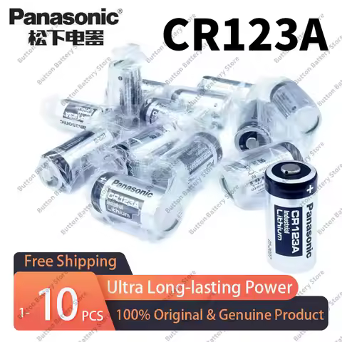 【Original】Panasonic CR123A 3V Lithium Battery for Arlo Cameras/Security Systems/Flashlights CR17345/