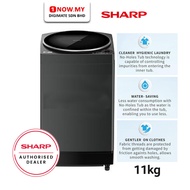 SHARP 11kg Top Load Washer ESW1109S | 3 Star Energy Efficient Intelligent Sensors Mesin Basuh 洗衣机