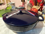 法國🇫🇷STAUB 魚鍋 /琺瑯鑄鐵鍋（藍色）28公分4.65L