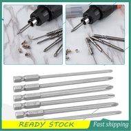 10pcs S2 Steel Cross Head PH1 PH2 Slot Screwdriver Bits Set 1/4inch Hex Shank 100mm sturdy STRONG MA